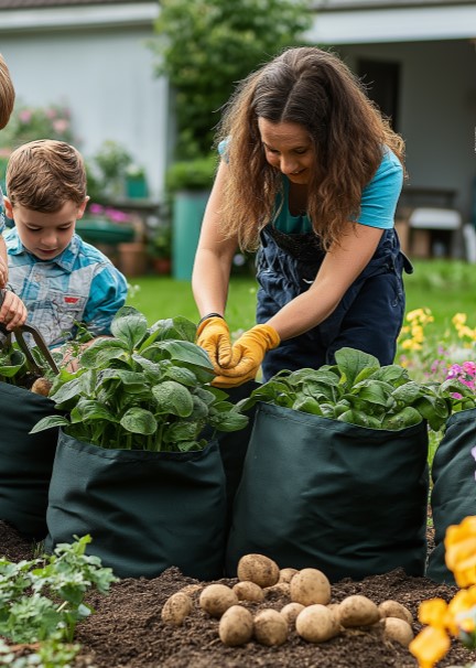 culture de pomme de terre en sac